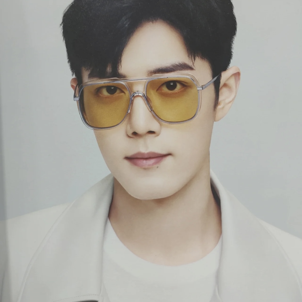 肖战同黄色偏光太阳镜潮流时尚大框网红墨镜户外防紫外线太阳眼镜