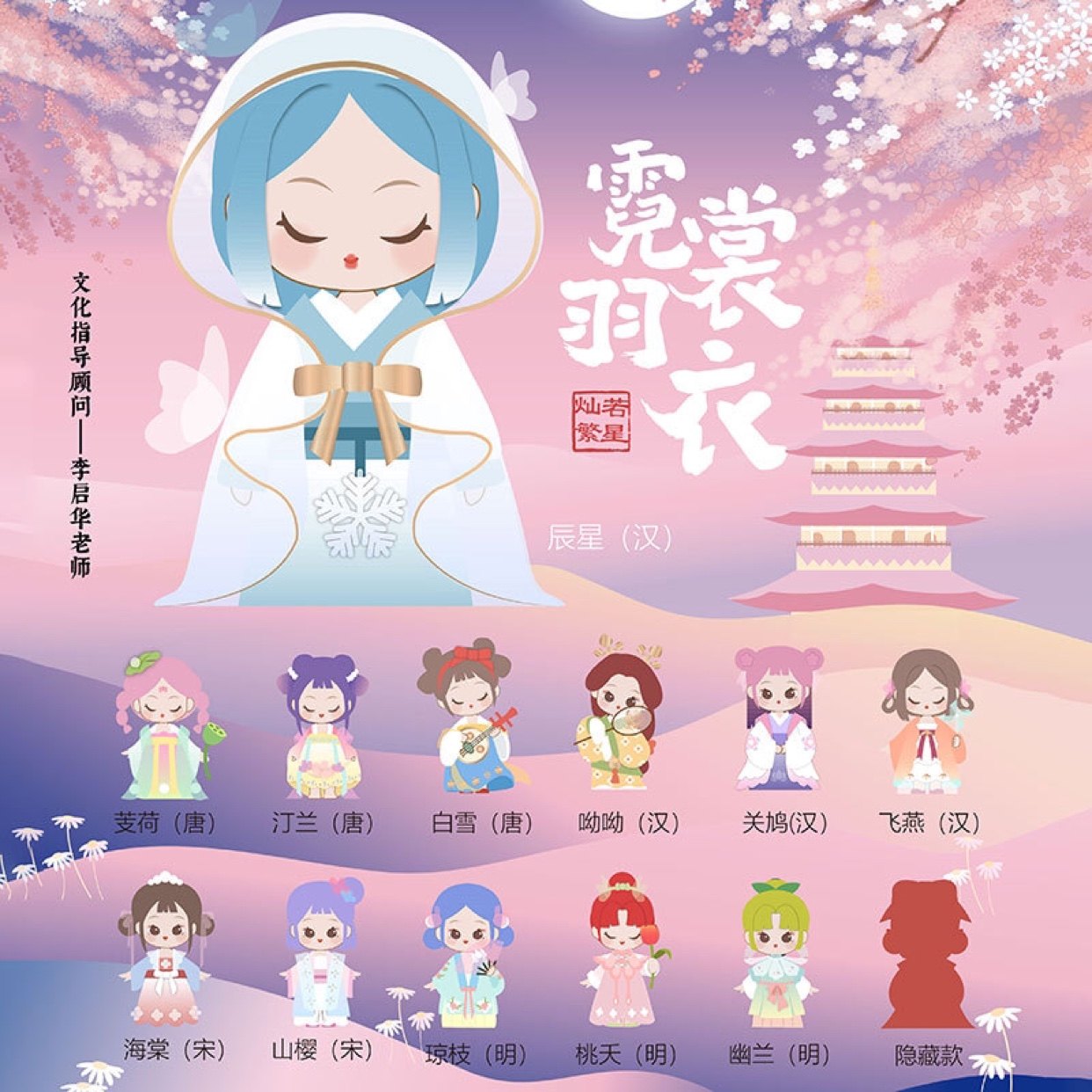 现货正品treeinart灿若繁星霓裳羽衣盲盒全套一套少女潮玩盲盒