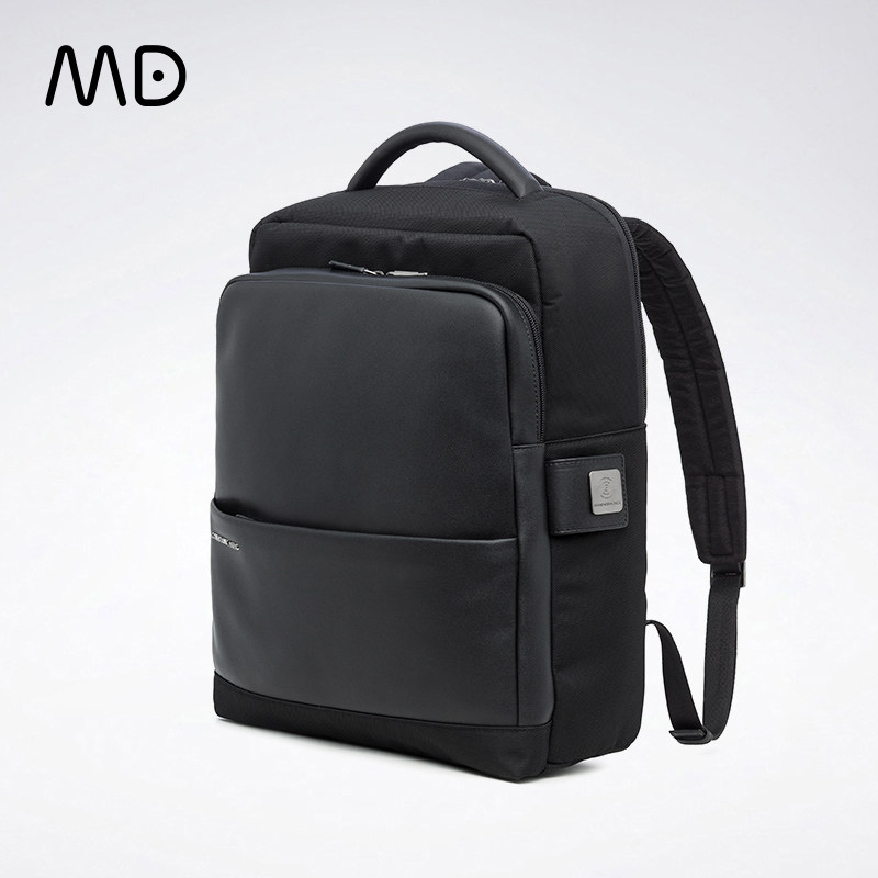 mandarinaduck意大利鸳鸯detroit牛皮旅行usb接口双肩包双肩背包