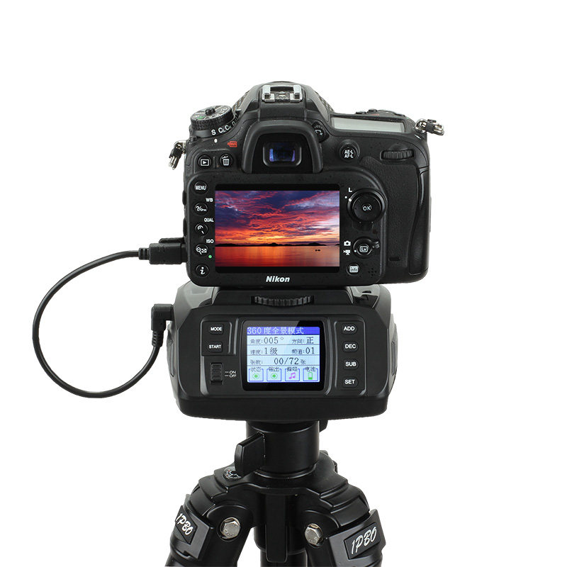 捷宝ad-10全景云台接片电动云台单反相机360度自动拍摄台送快门线