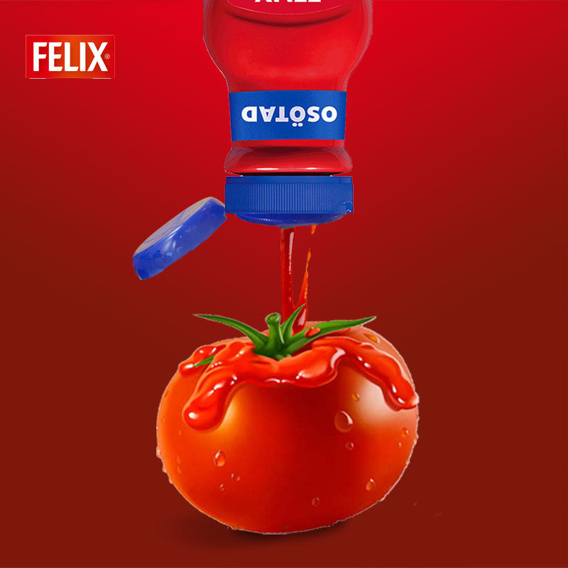 瑞典进口felix菲力番茄酱蔗糖无脂脂肪轻卡番茄番茄酱