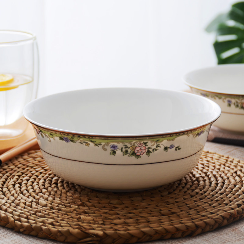 骨瓷翻沿7寸汤面碗面碗汤碗饭碗中碗粥碗陶瓷碗