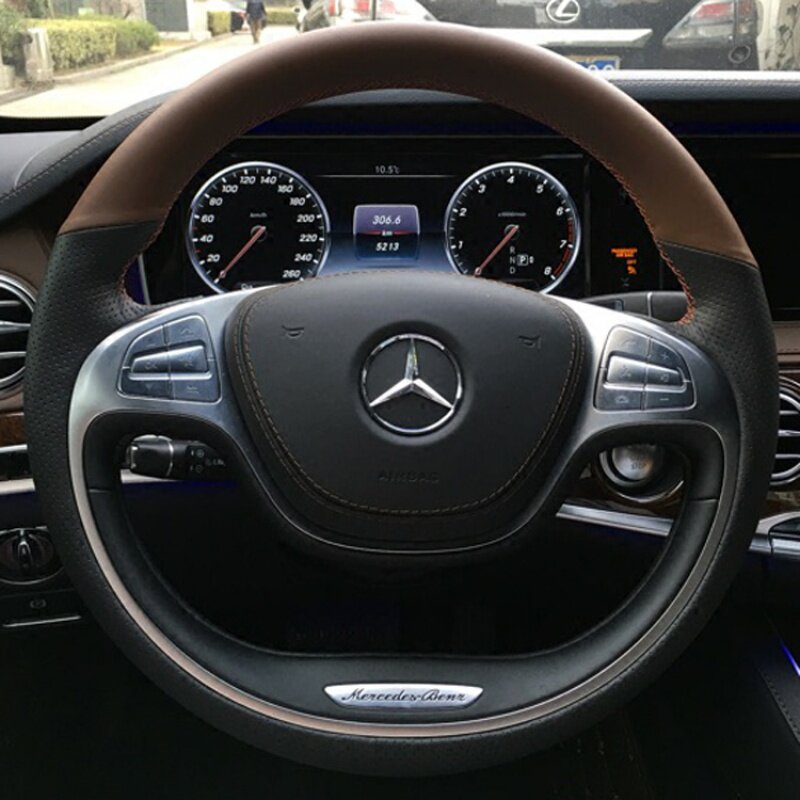 奔驰迈巴赫s320s350ls400ls600l专用用手真皮方向盘把套方向盘套