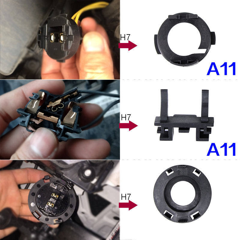 改装卡座led大灯汽车汽车灯灯泡专用底座h7汽车灯泡