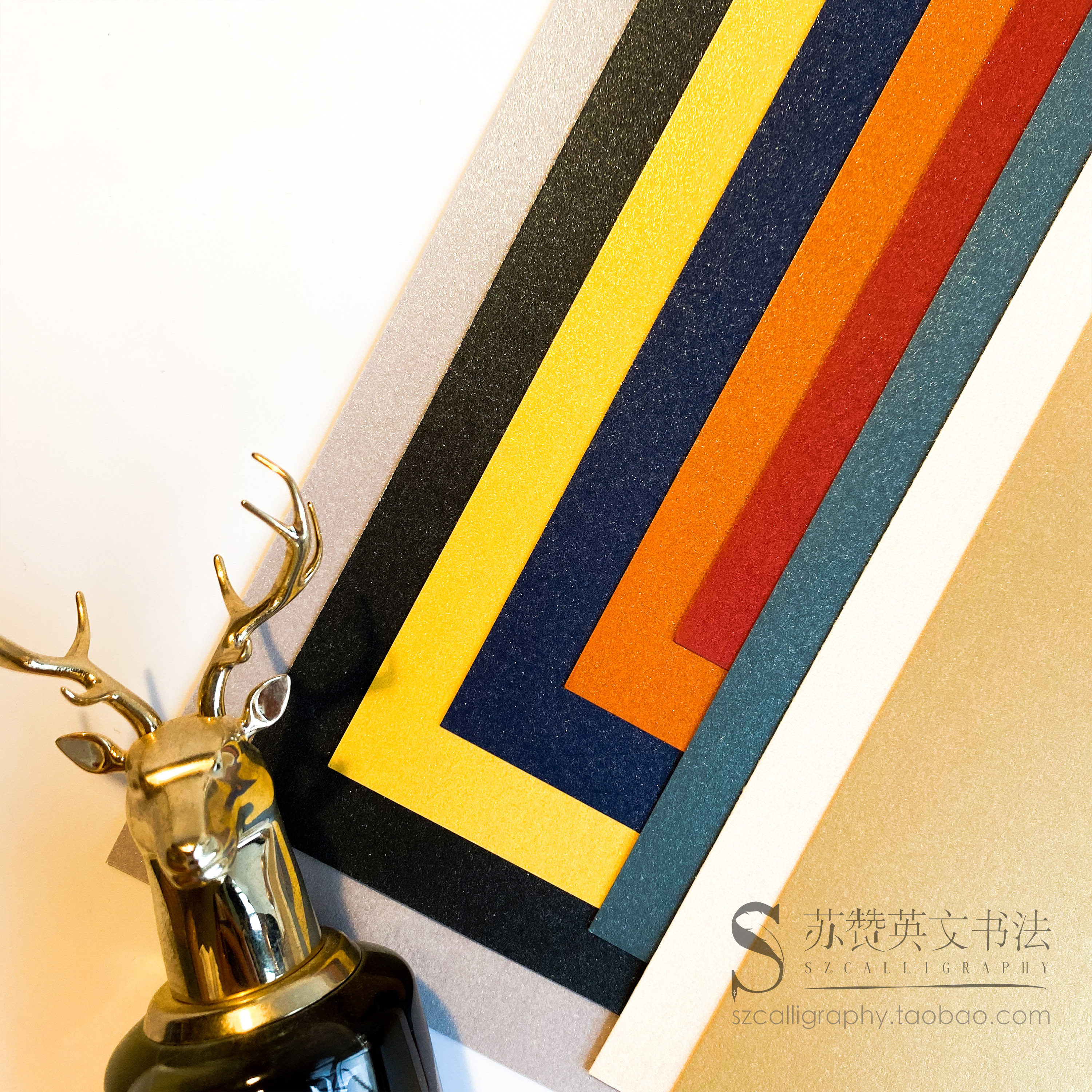 星之轨迹苏赞英文书法里纸卡纸装裱卡纸