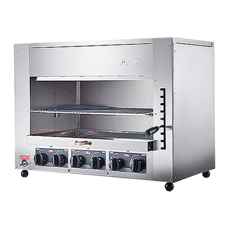 丸美火炉商用电烤箱燃气烤鱼专用多头可选烧烤面火炉