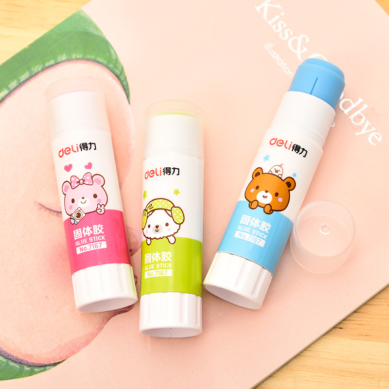 得力小号强力固体胶9g儿童21g学生用胶棒手工高粘度粘书胶水批发文具