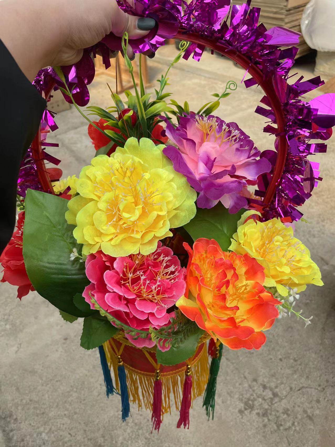 花篮舞蹈花挑秧歌舞台戏曲戏剧道具花篮