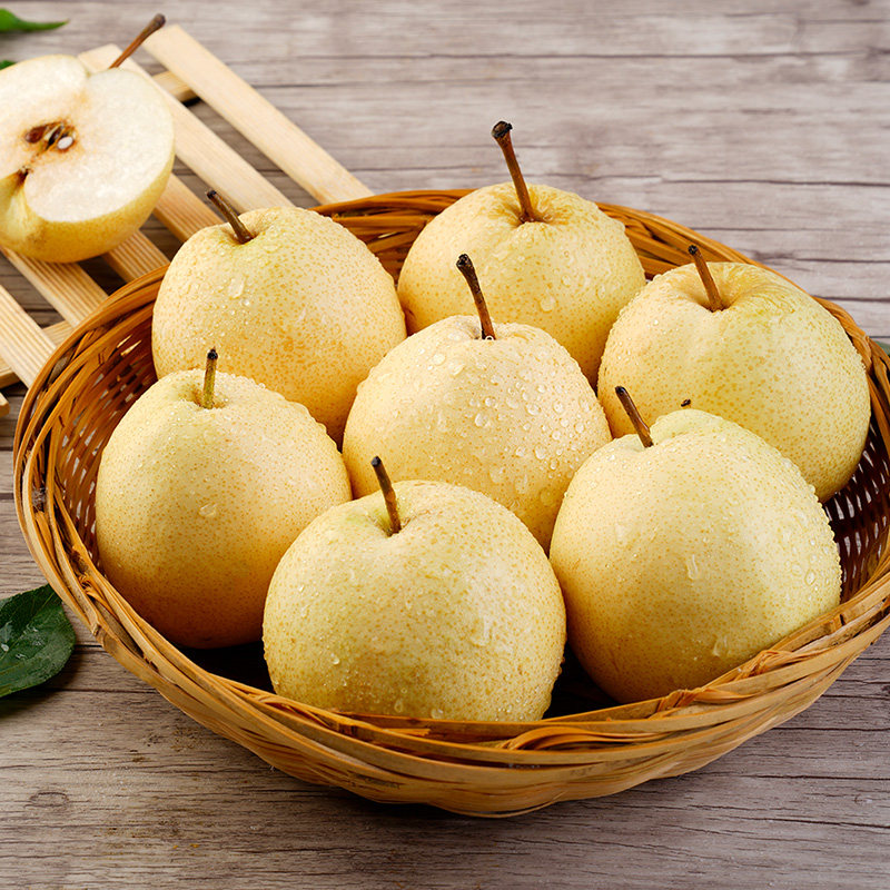 陕西特产蒲城酥梨12枚雪梨水晶贡梨脆甜新鲜梨