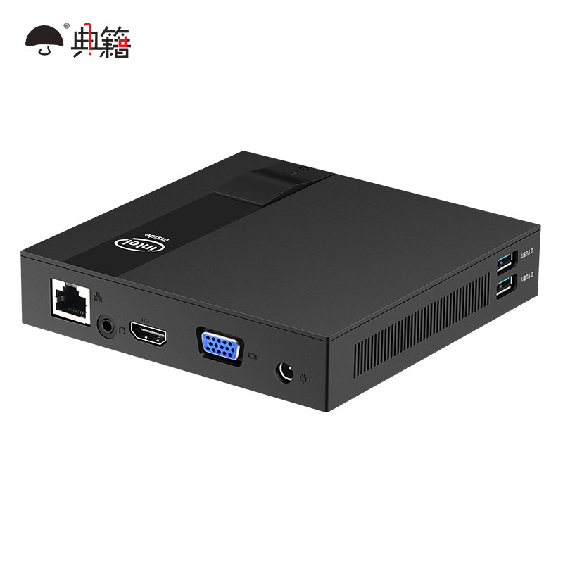 典籍迷你主机赛扬j3455四核四线程低功耗办公家用小巧微型小电脑