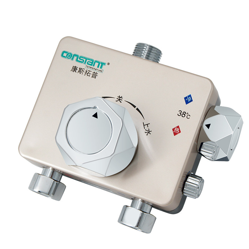 康斯拓普明装恒温太阳能热水器智能恒温器调温温控混水浴缸龙头