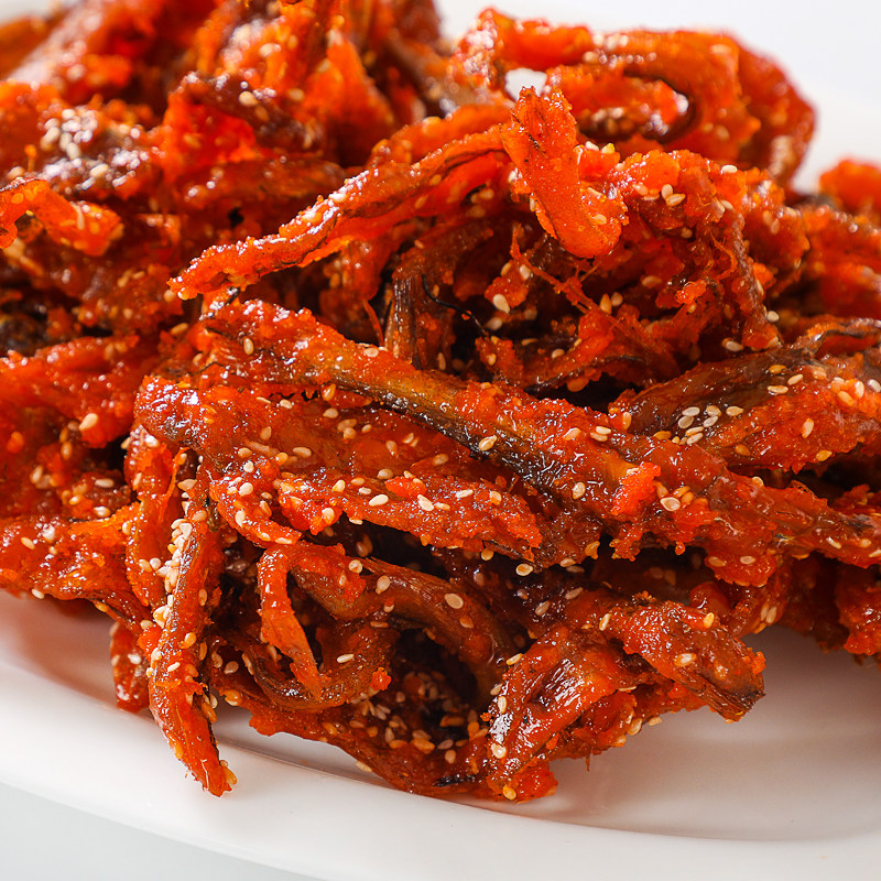甜辣龙头蜜汁麻辣香辣小鱼68g袋装山东特产即食鱼零食