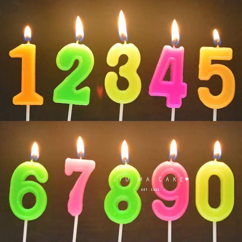 蜡烛生日蛋糕数字带底无烟儿童成人生日派对用品蜡烛