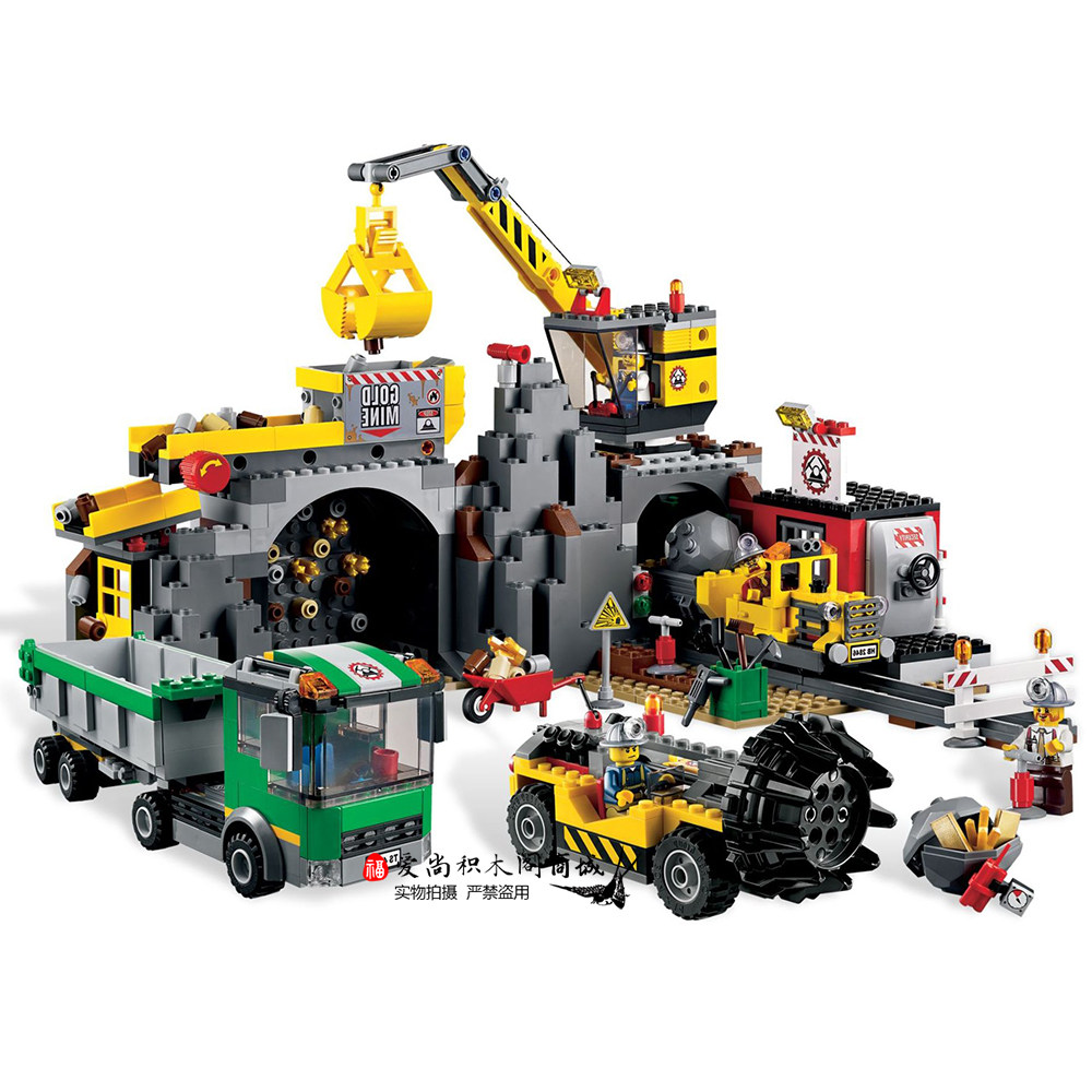 lego乐高4204大型采矿场翻斗车起重挖掘机卡车钻地机建构