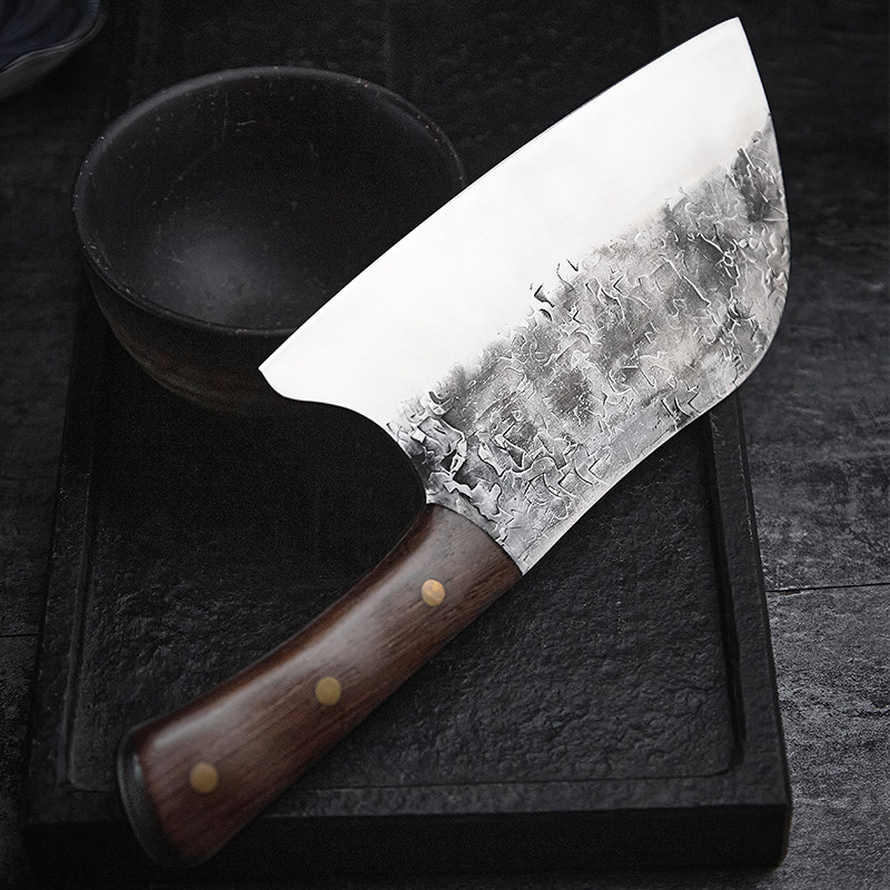 李麻子圆头刀具切片专用厨师锋利刀锋老头切肉菜刀