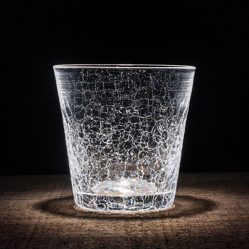 酒杯日本进口裂纹手工玻璃杯威士忌创意洋酒烈酒酒杯