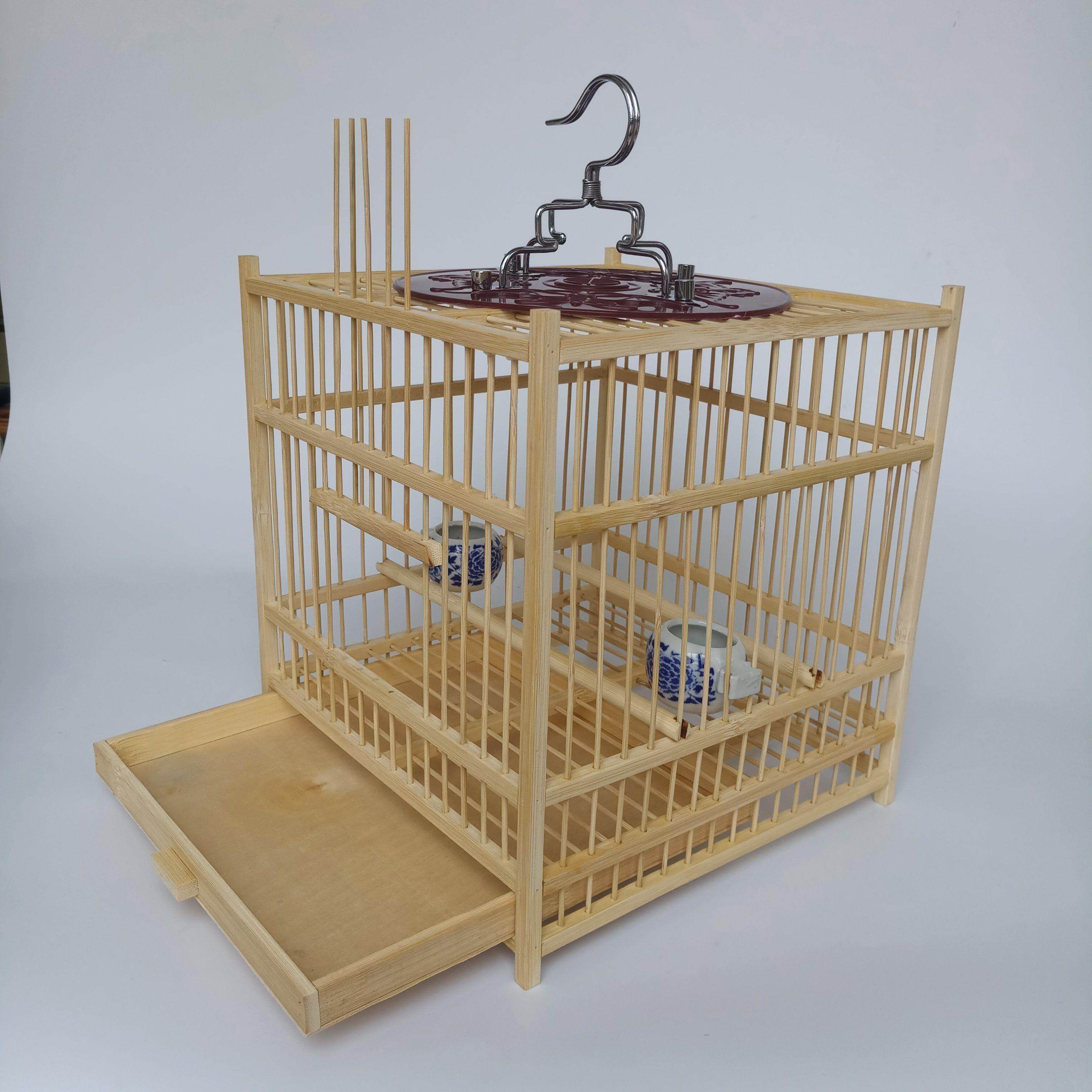 鸟笼绣眼精品竹子方笼包邮赠配件做工精细适合珍珠鸟笼