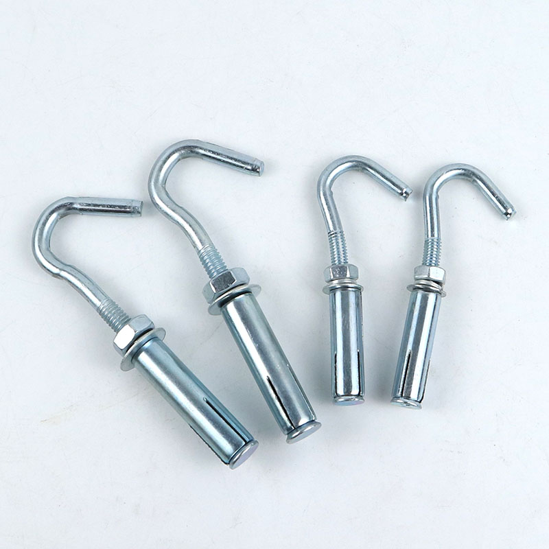 膨胀挂钩镀锌钩带螺丝吊扇沙袋吊顶窨井固定膨胀螺栓