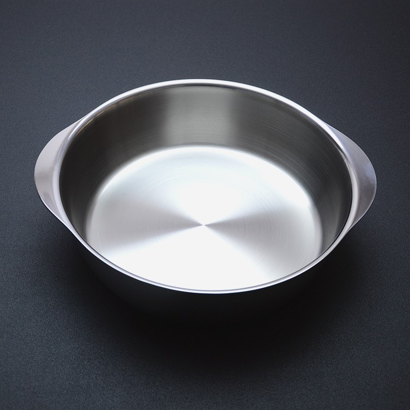 出口德国厚重不锈钢大铁盆带耳盆一体火锅水煮鱼盆火锅