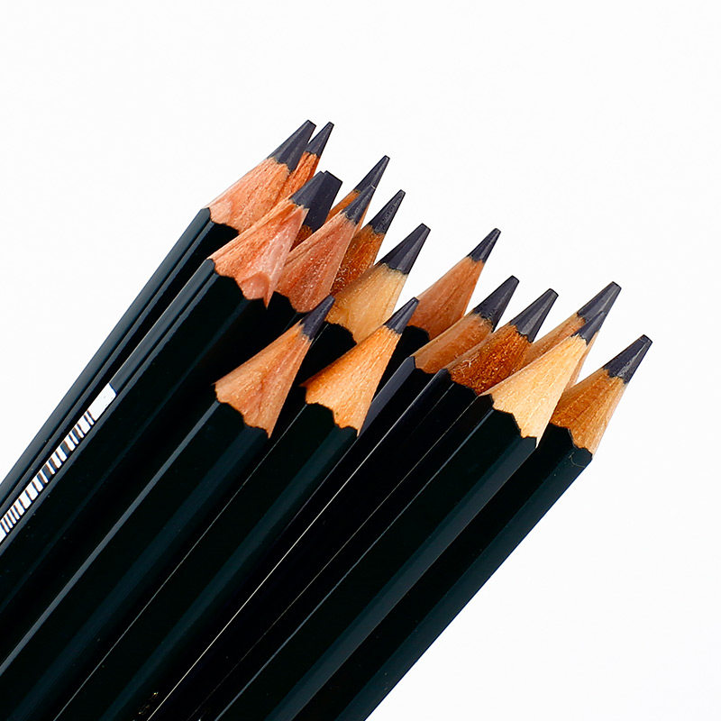 铅笔uni比美4bhb专用小学生美术14b三菱铅笔