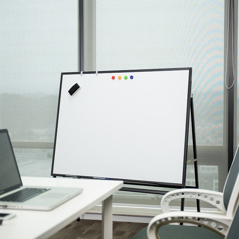 得力33357白板磁性办公支架架式黑板教学写字白板