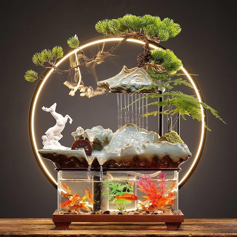 创意桌面礼物乔礼物开业饰品装迁客厅亚克生客流水摆件