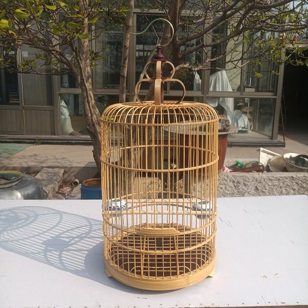 鸟笼中小型竹笼上漆防腐玉鸟圆笼麻料颠颏芙蓉鸟笼
