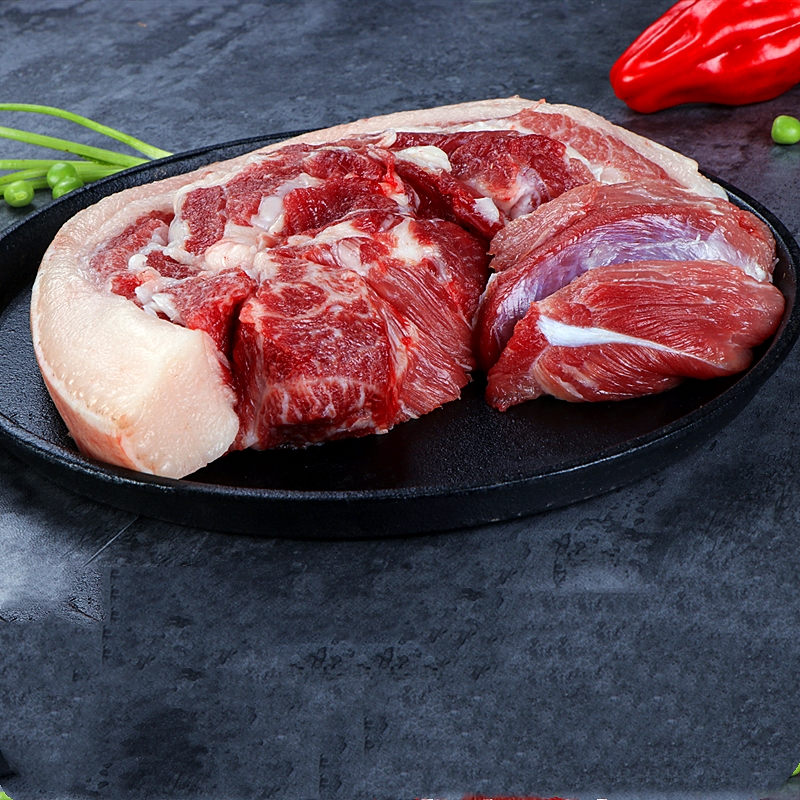 黑猪农家散养猪肉2kg新鲜现杀前腿后腿五花生猪肉