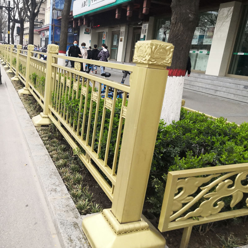黄金莲花护栏定制长安街市政道路防撞隔离交通安全护栏