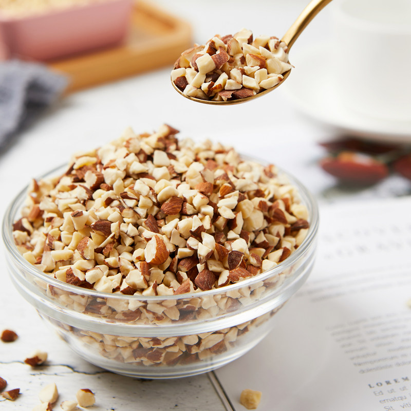 原味杏仁碎粒500g扁桃桃仁巴坦木生巴达木巴杏仁