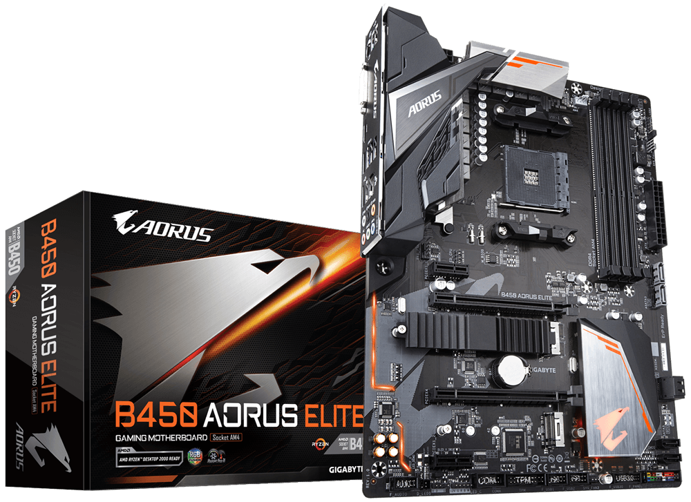 技嘉/aorus b450 aorus elite 电竞游戏电脑主板 台式机 am4接口