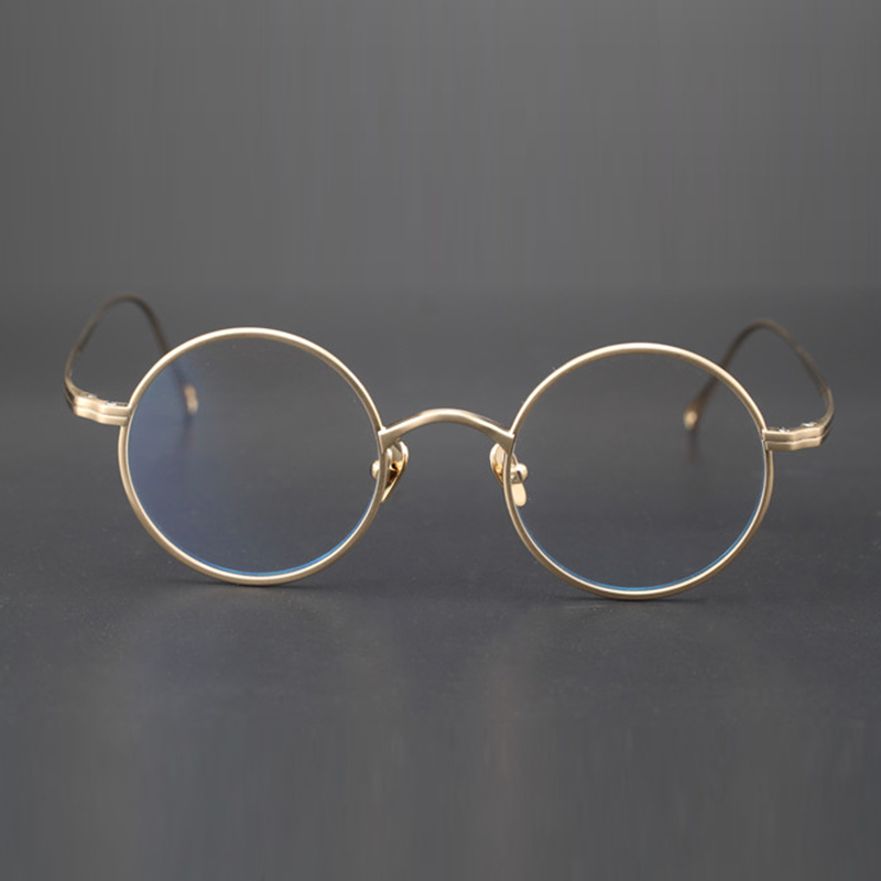 纯钛圆眼镜架文艺光学近视眼镜框复古古纯超轻圆形眼镜架