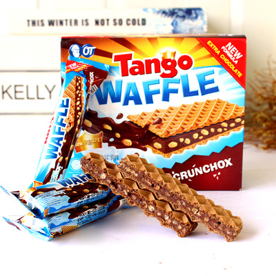 tango奥朗探戈巧克力160g20条牛奶咔咔进口零食威化饼干