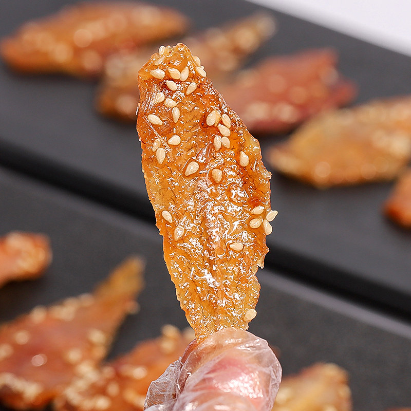 海鲜老沈香甜酱汁玉秃鱼片400g蜜汁小鱼宁波即食鱼零食