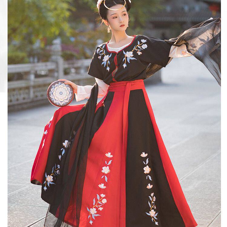 半臂陌尘青衣碧枝原创汉服女唐制坦单独坦领白菜价cosplay女装