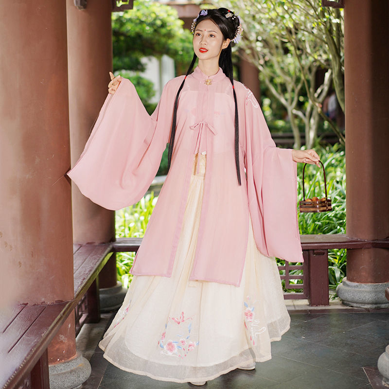 汉服女原创成人明制立领汉服对襟上衣传统长衫春夏学生日常款正品