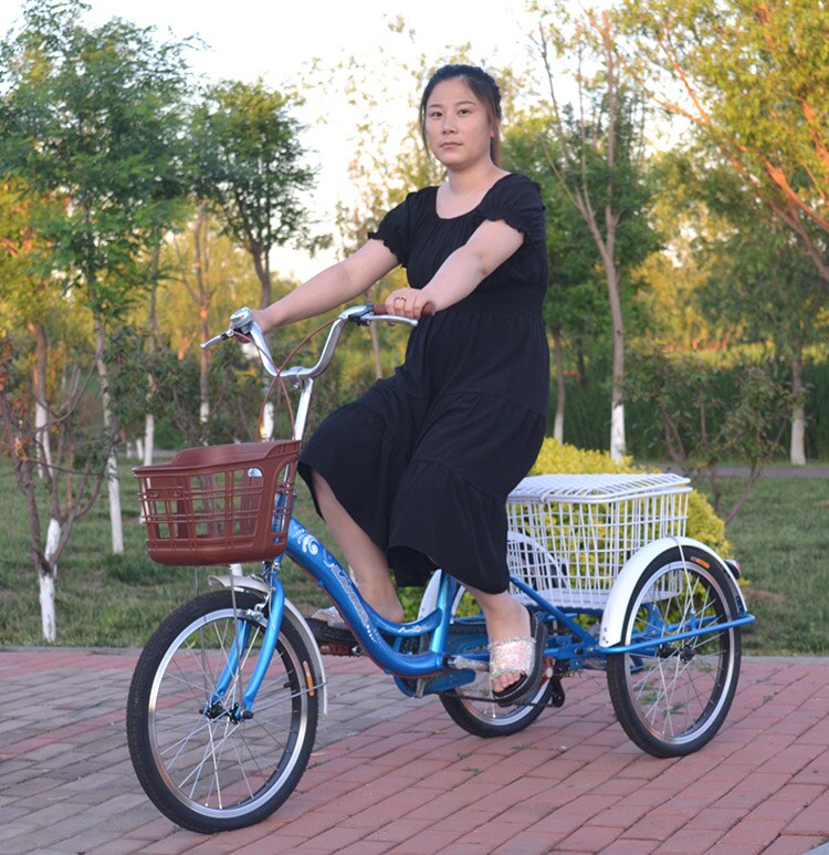三轮车人力包邮轻便折叠老人脚踏小型成年大人三轮车