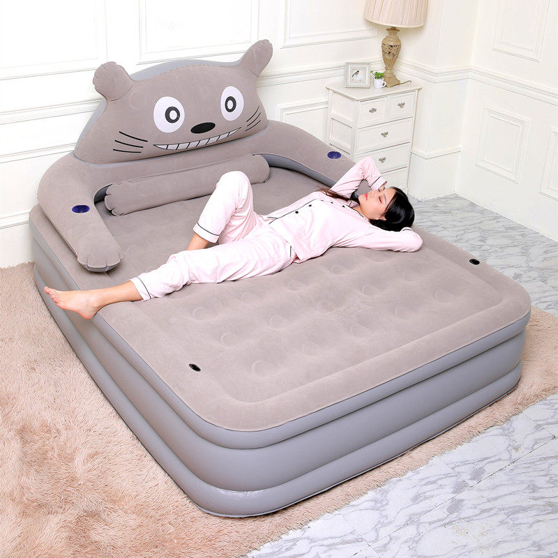 曼芙雅龙猫气垫床家用双人充气床垫打地铺懒人户外帐篷单人充气床