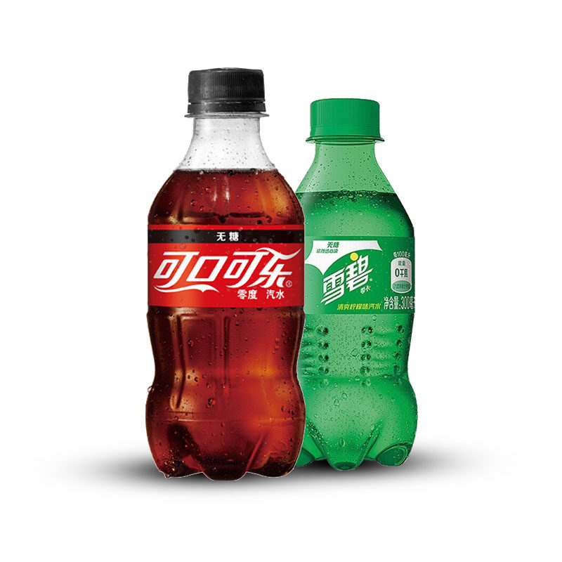 可口可乐零度可乐零卡雪碧300ml6瓶混合无糖无能碳酸饮料