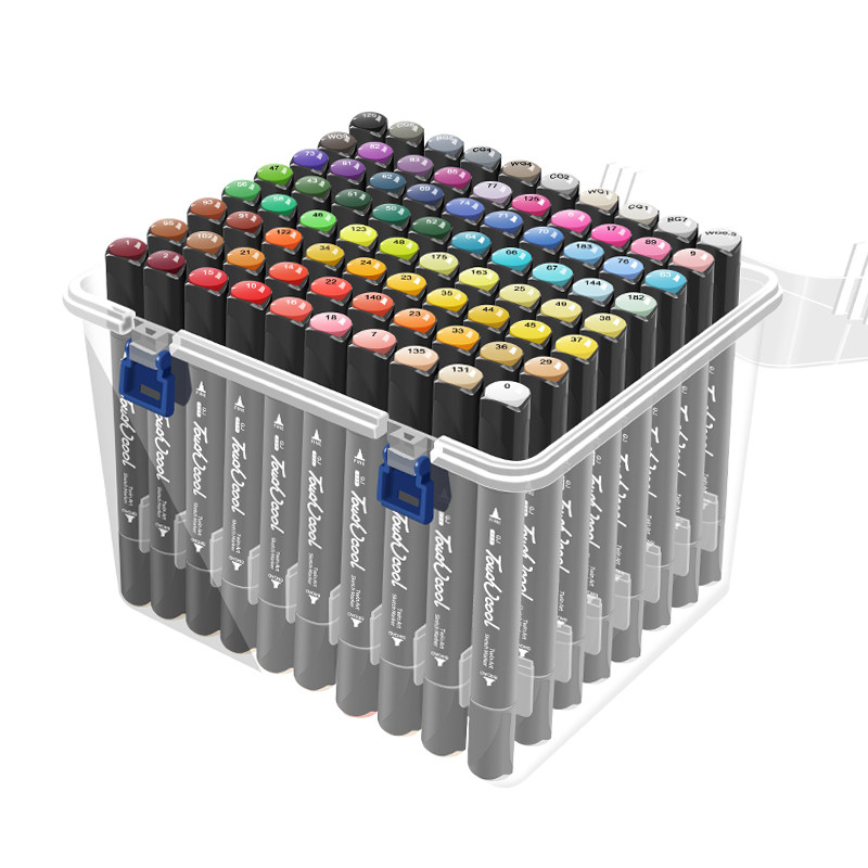 touchcool软头马克笔套装学生动漫油性双头设计手绘笔正品绘画水彩笔