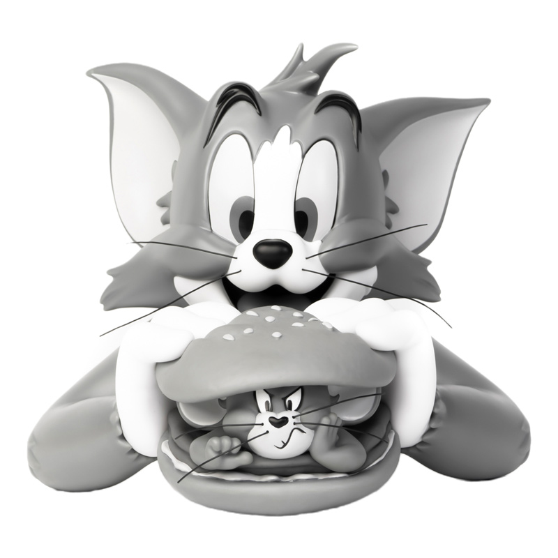 soapstudio猫和老鼠动画灰色汉堡胸像冬季限定定版潮玩手办