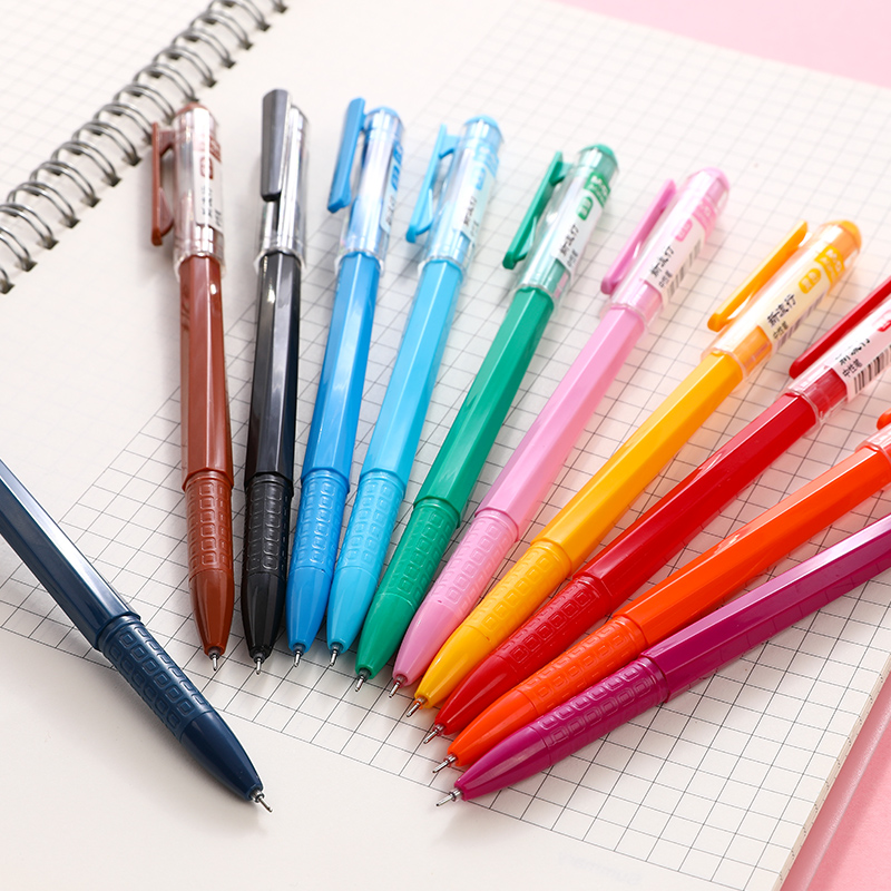 38针管手账彩色做笔记专用笔套装糖果色学生用彩色水笔芯文具用品韩国