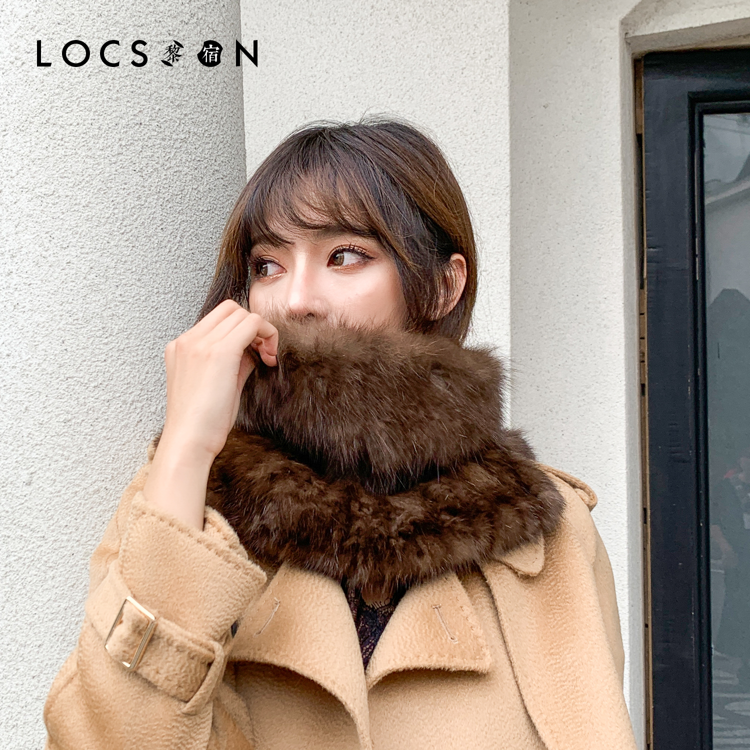 黎宿貂皮轻奢紫貂毛编织围脖皮草毛毛围脖女裘皮披肩围巾脖套