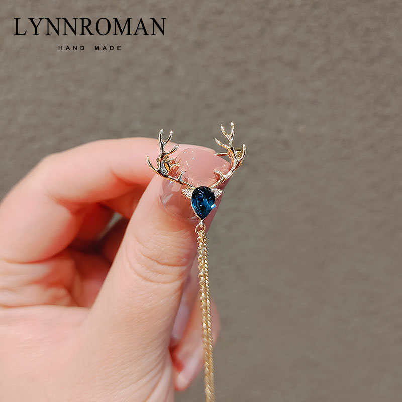 日系圣诞节胸针潮可爱小鹿别针雪花领针个性毛衣西装配饰礼物