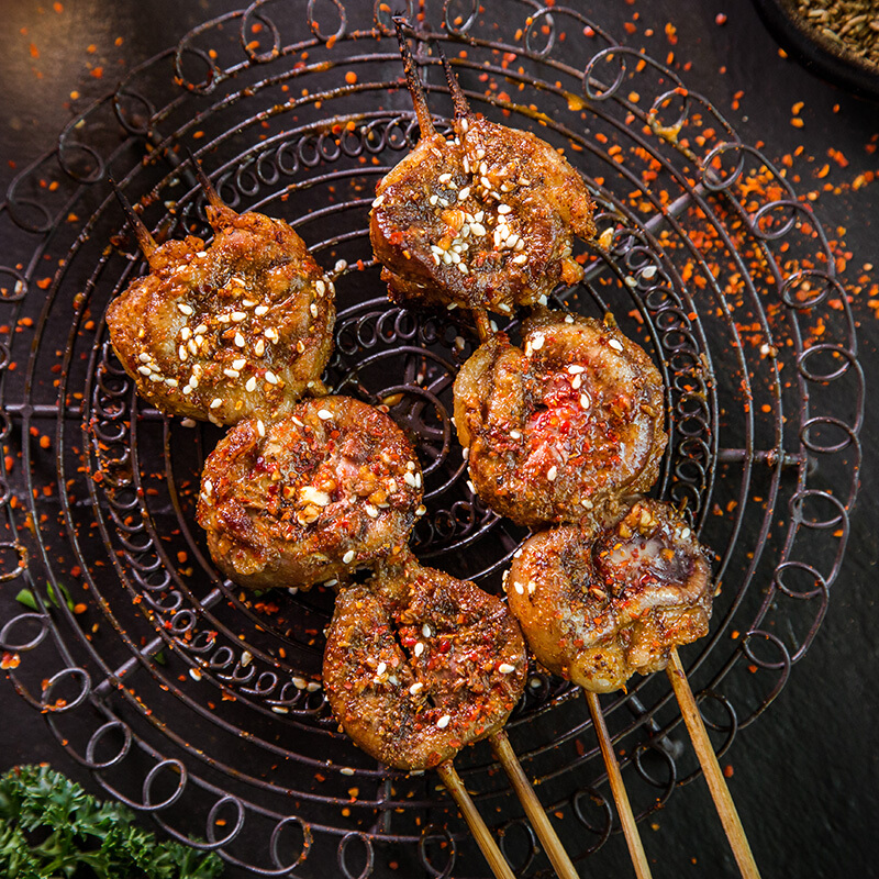 羔羊腰子串烧烤食材内蒙散养羊肾新鲜户外烧烤煎炸半成品羊腰3串