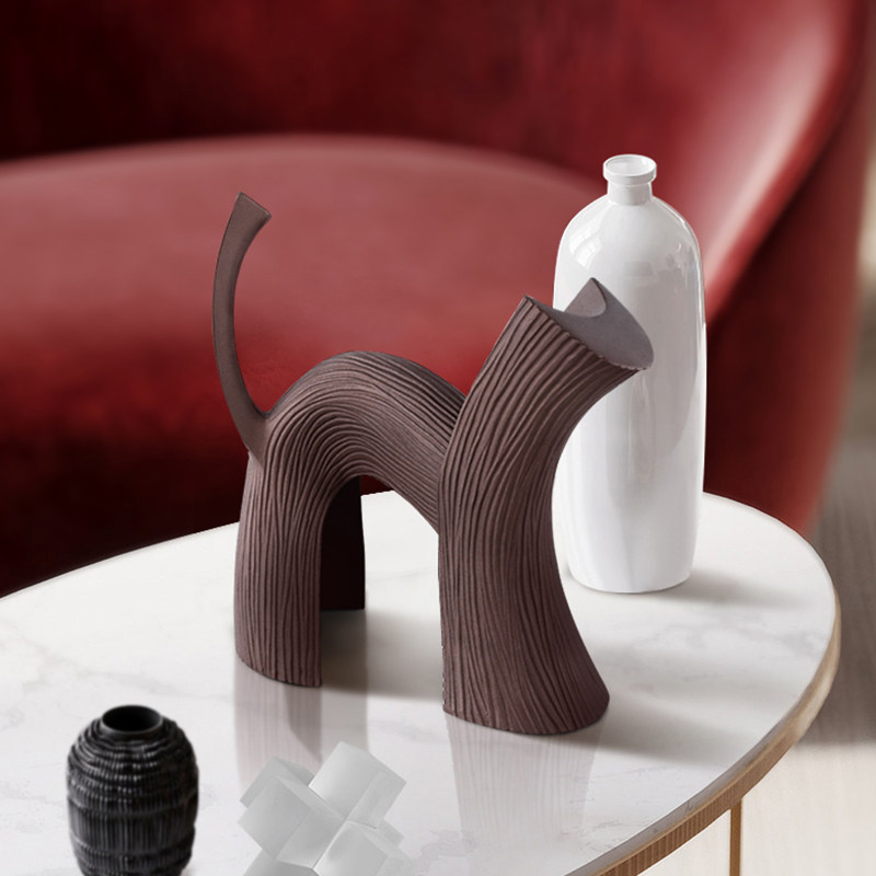 简约现代哑沙艺术树脂软装饰品摆件餐桌客厅样板房装饰品工艺品