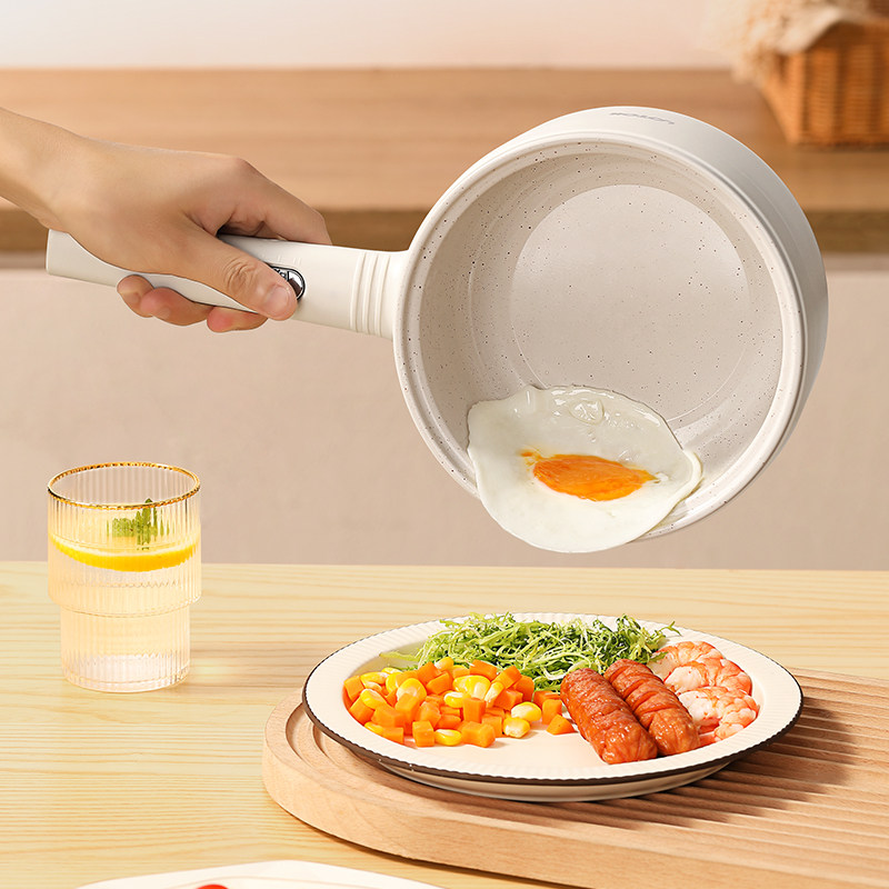 小浣熊电煮锅宿舍煮面便携式多功能小型小白锅迷你煮方便面的小锅