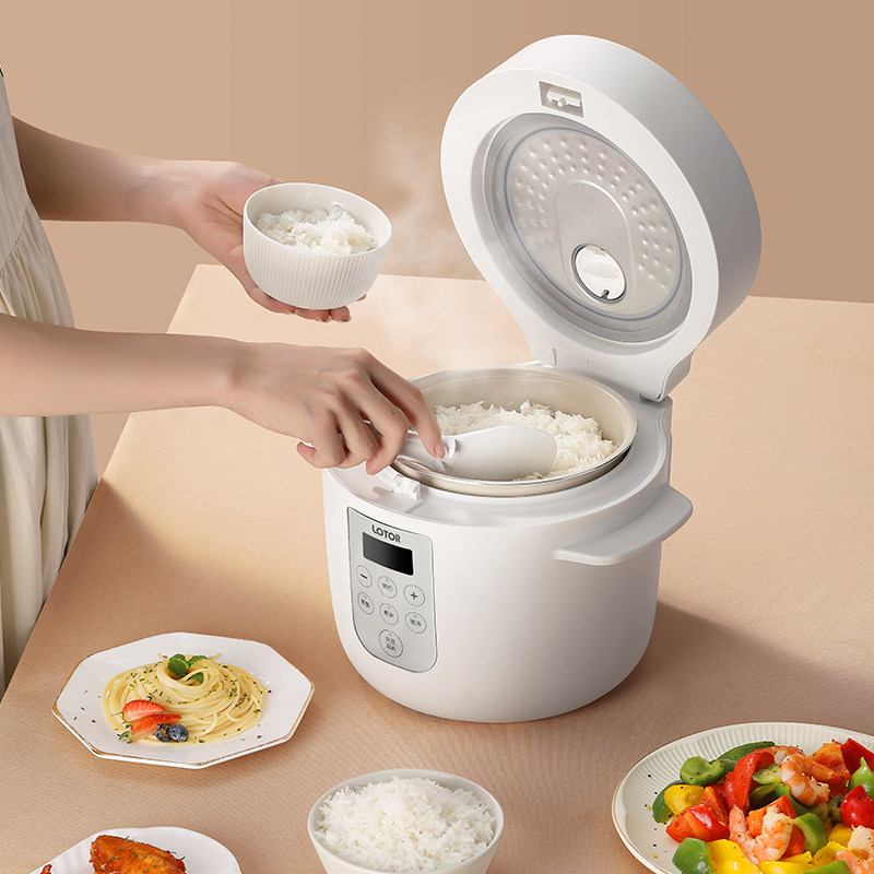 小浣熊电饭煲家用迷你小型智能预约3人陶瓷油内电饭煲