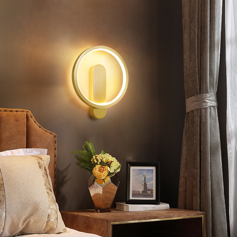 全铜轻奢壁灯卧室床头头灯北欧客厅背景墙灯简壁灯