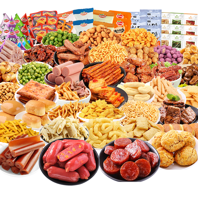 百草味零食大礼包组合散装一整箱膨化网红零食小吃休闲食品自选女